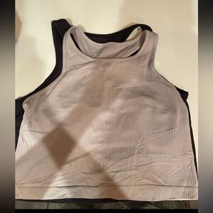 lot of two items: Lululemon Ebb To Street Racerback Crop Tank Tops sizes 10 & 12